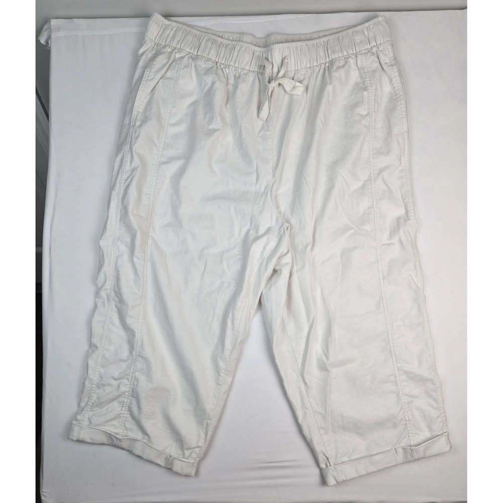 Lane Bryant sz 22/24 NWT pants off white soft capri pants summer casual Womens